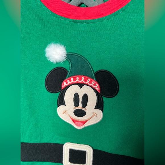 Disney Baby Christmas Matching Set Mickey Mouse Elf Hat, Pants, & Shirt 3-6M NWT - Picture 8 of 9